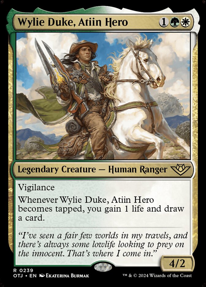 Wylie Duke, Atiin Hero, Outlaws of thunder junction Card Art