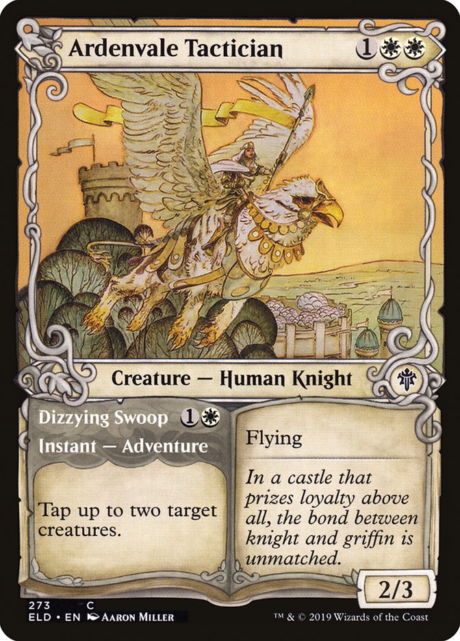 Ardenvale Tactician // Dizzying Swoop, Throne of eldraine Card Art