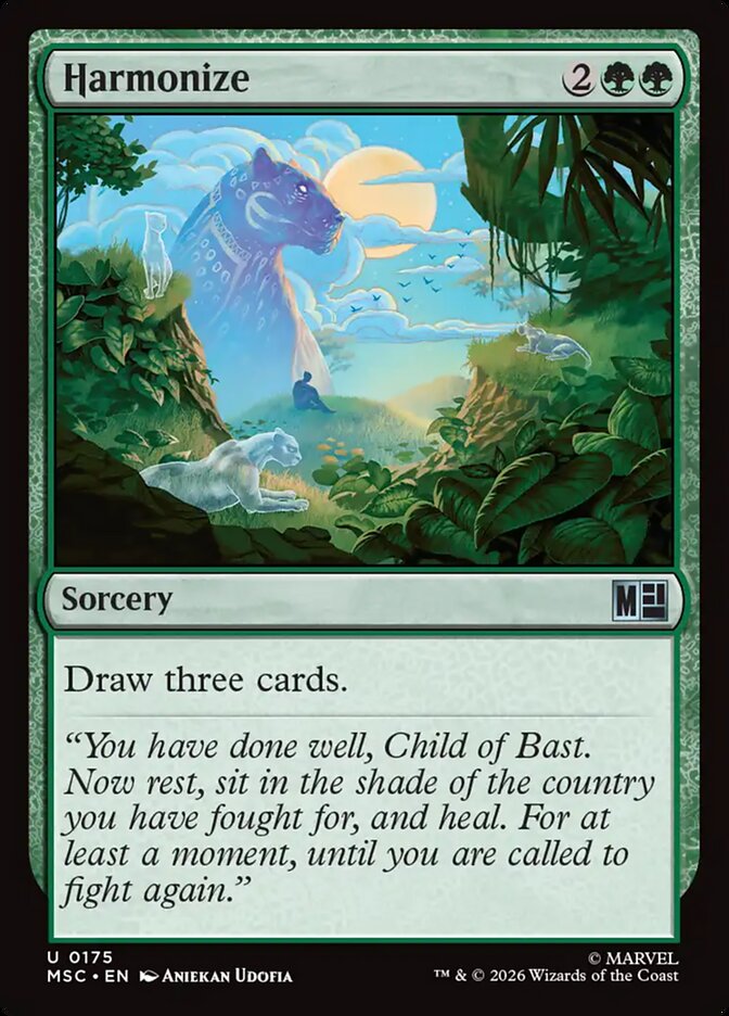 Harmonize, Marvel Super Heroes Commander Card Art