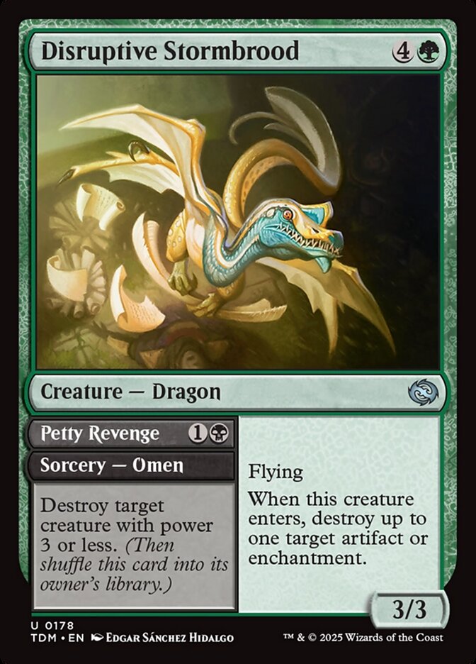 Disruptive Stormbrood // Petty Revenge, Tarkir: dragonstorm Card Art