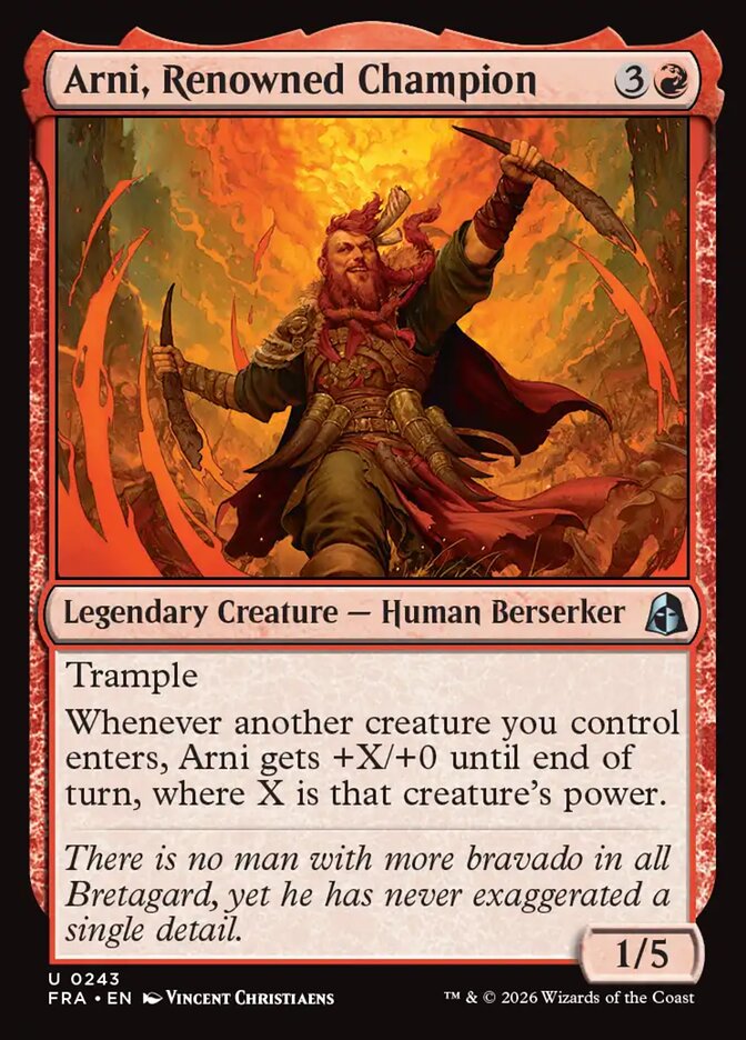 Arni, Renowned Champion, Reality Fracture Card Art