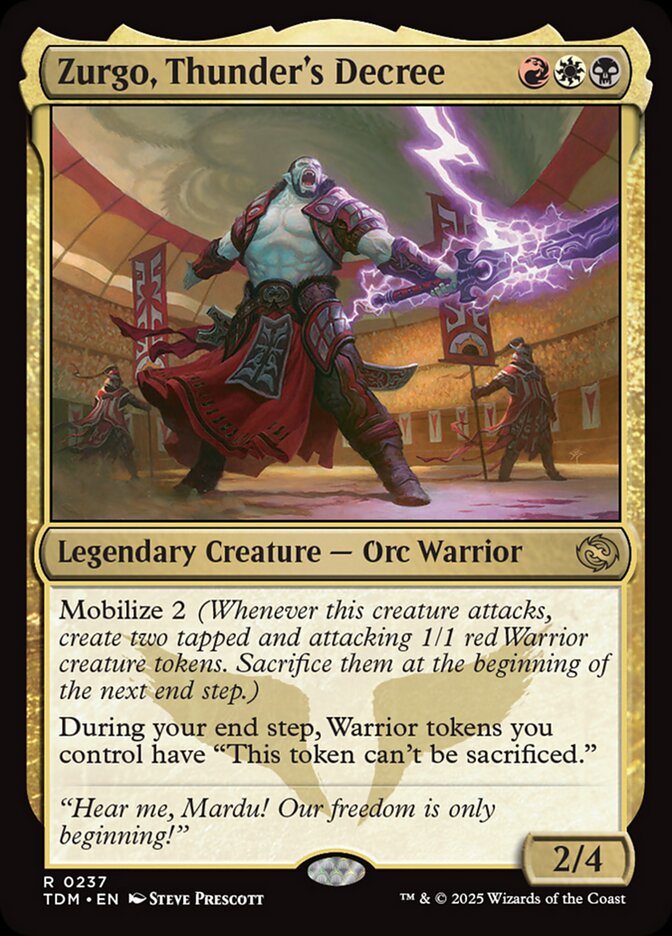 Zurgo, Thunder's Decree, Tarkir: dragonstorm Card Art