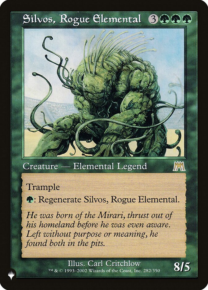 Silvos, Rogue Elemental, The list Card Art