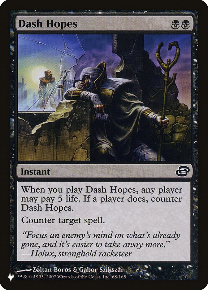 Dash Hopes, The List Card Art