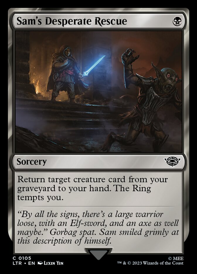 Sam's Desperate Rescue, The lord of the rings: tales of middle-earth Card Art