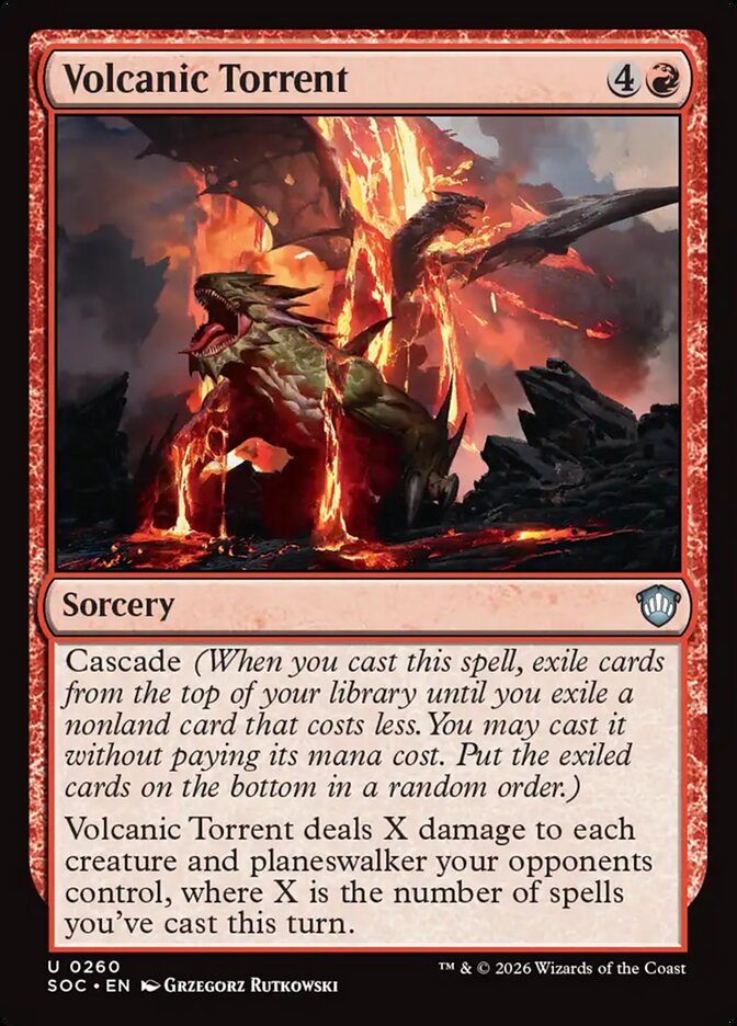 Volcanic Torrent, Secrets Of Strixhaven Commander Card Art