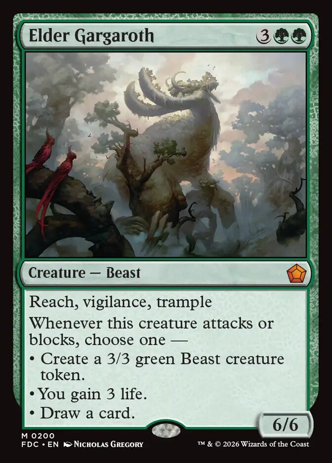 Elder Gargaroth, Foundations Commander Card Art