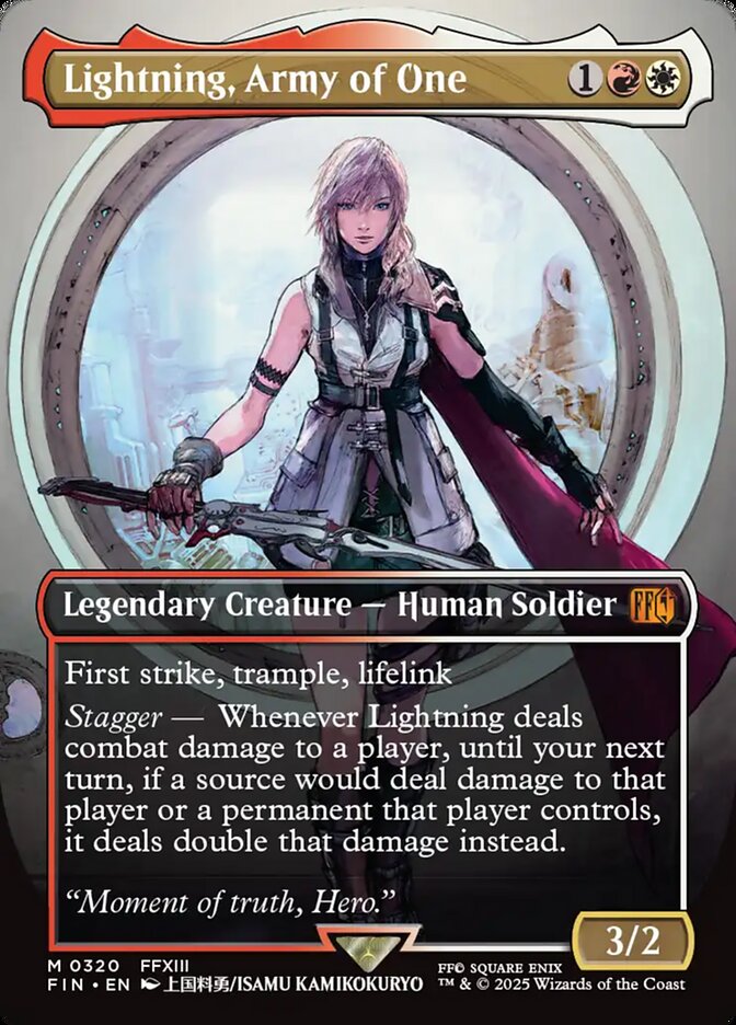 Lightning, Army of One, Final fantasy Card Art