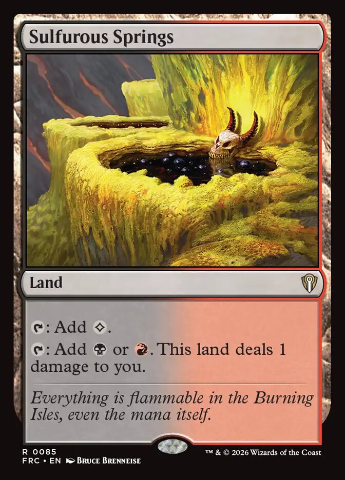 Sulfurous Springs, Reality Fracture Commander Card Art