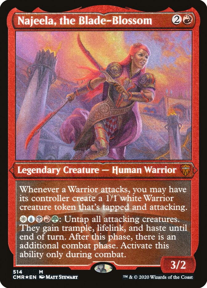 Najeela, the Blade-Blossom, Commander legends Card Art