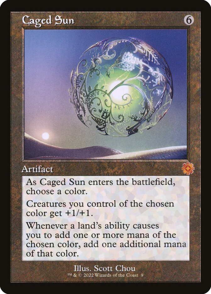 Caged Sun, The Brothers' War Retro Artifacts Card Art