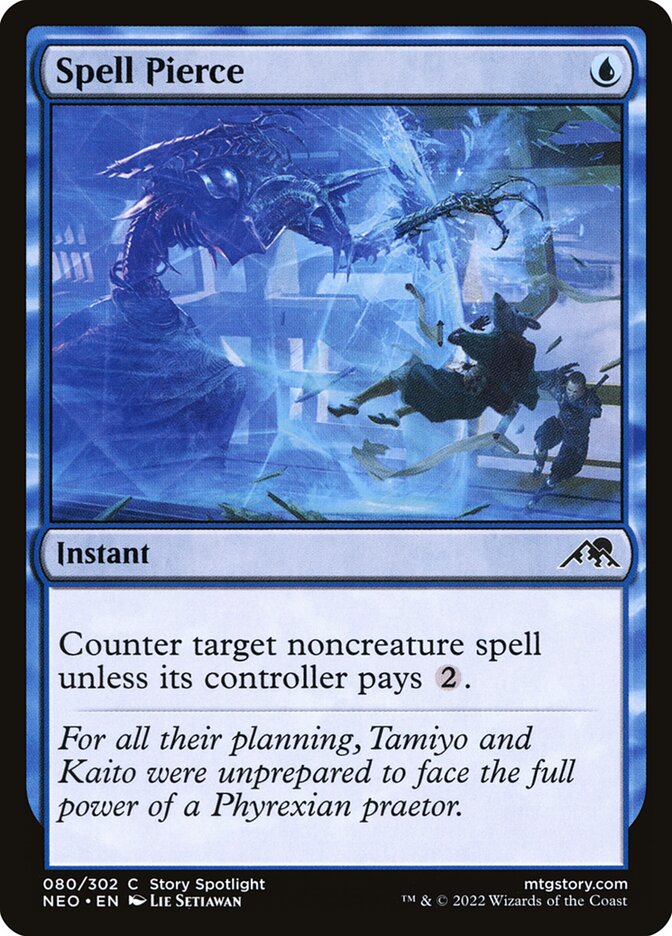Spell Pierce, Kamigawa: neon dynasty Card Art