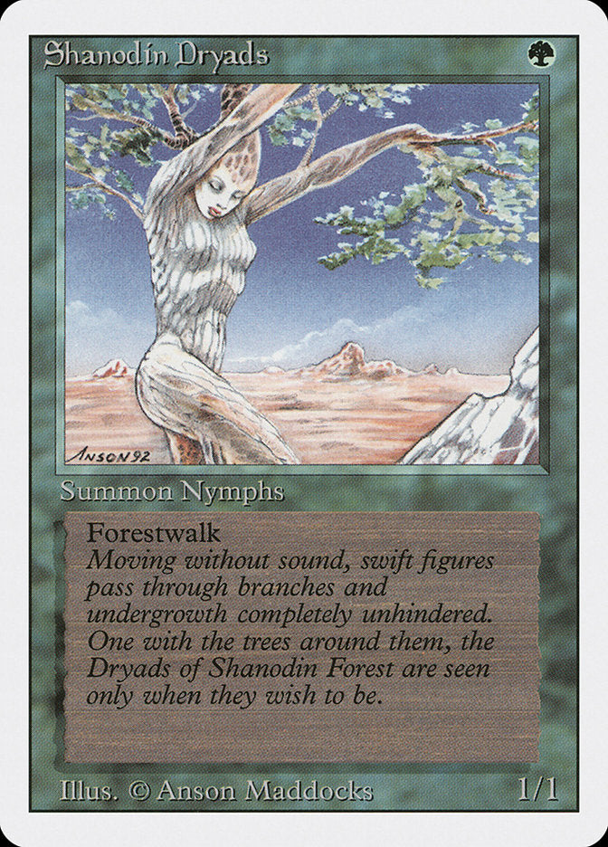 Shanodin Dryads, Revised edition Card Art