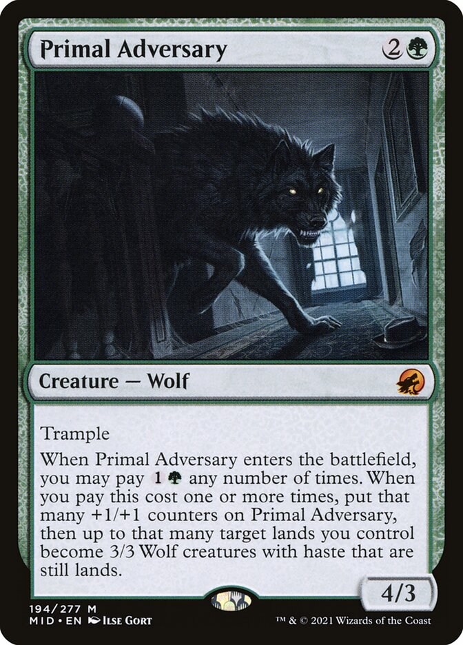 Primal Adversary, Innistrad: midnight hunt Card Art