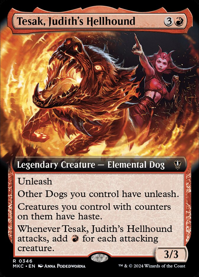 Tesak, Judith's Hellhound, Murders At Karlov Manor Commander Card Art