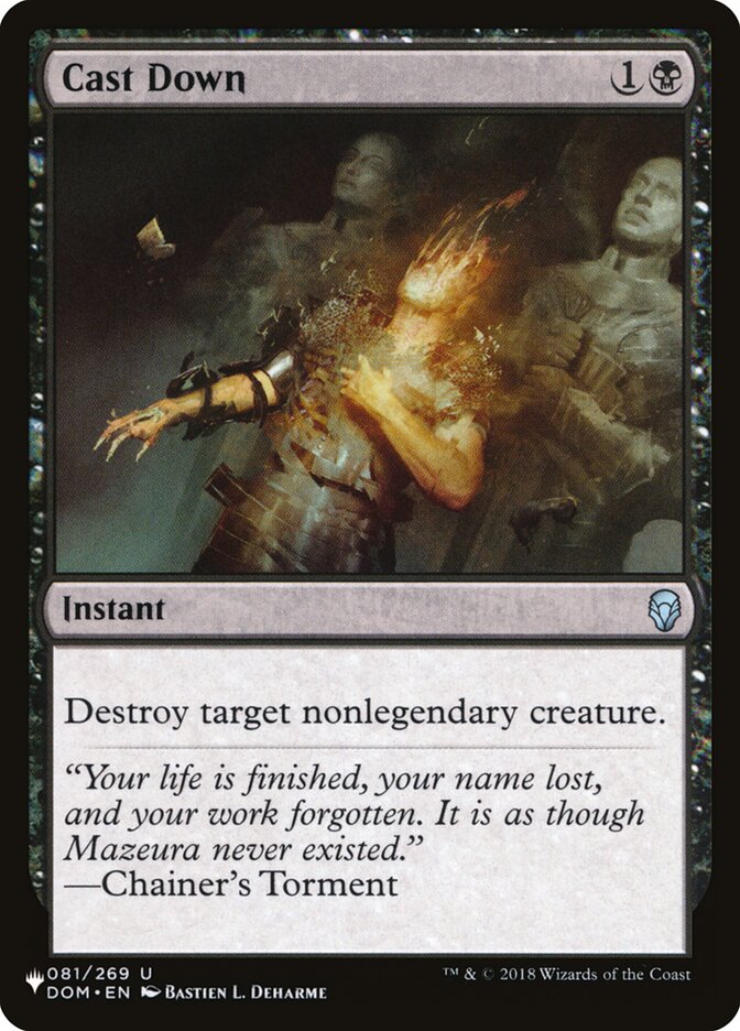 Cast Down, The List Card Art