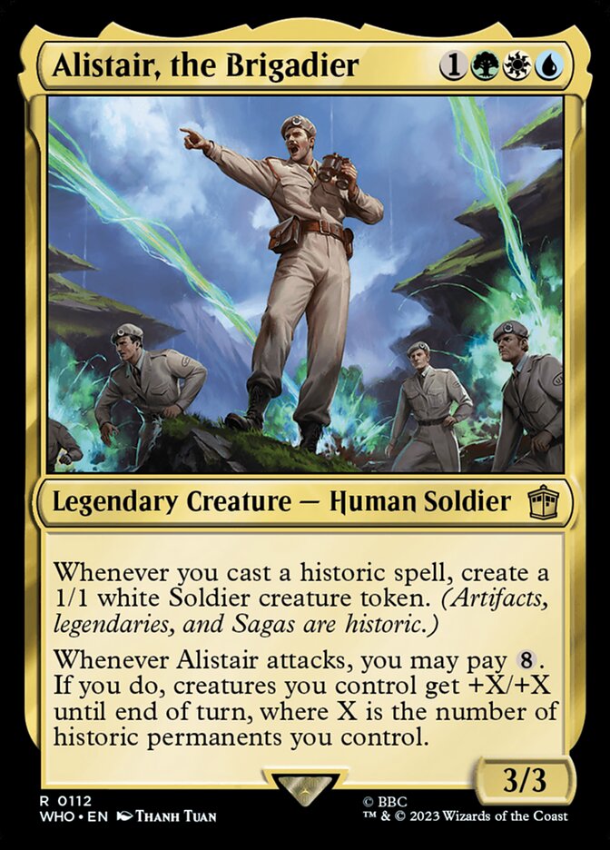 Alistair, the Brigadier, Doctor Who Card Art