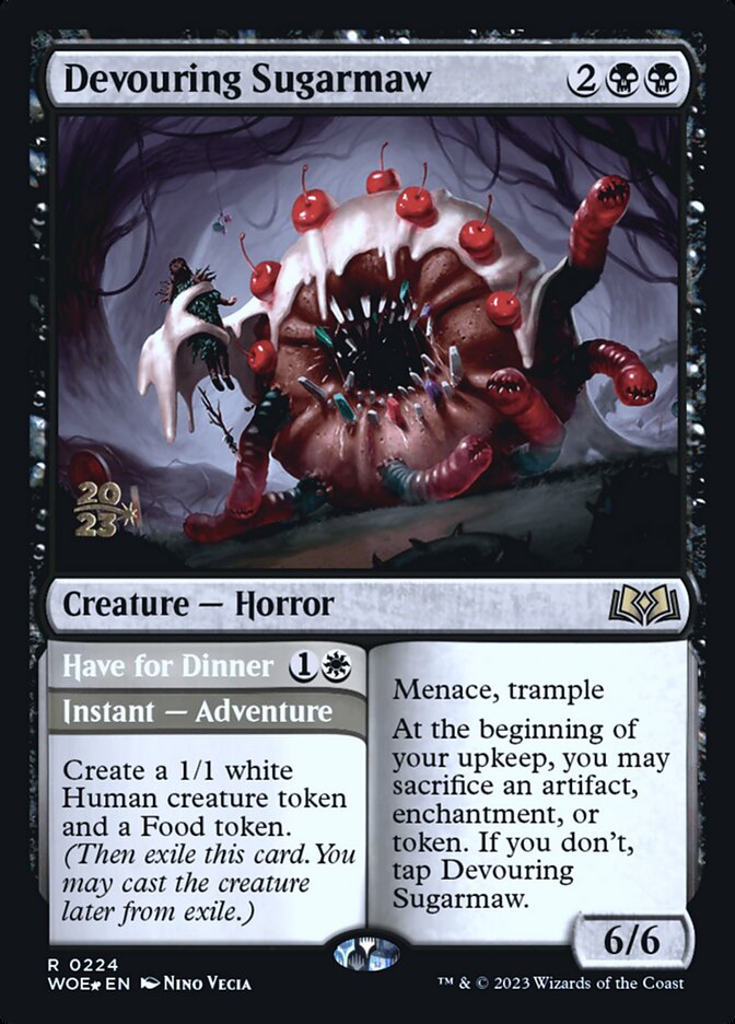 Devouring Sugarmaw // Have for Dinner, Wilds of eldraine promos Card Art