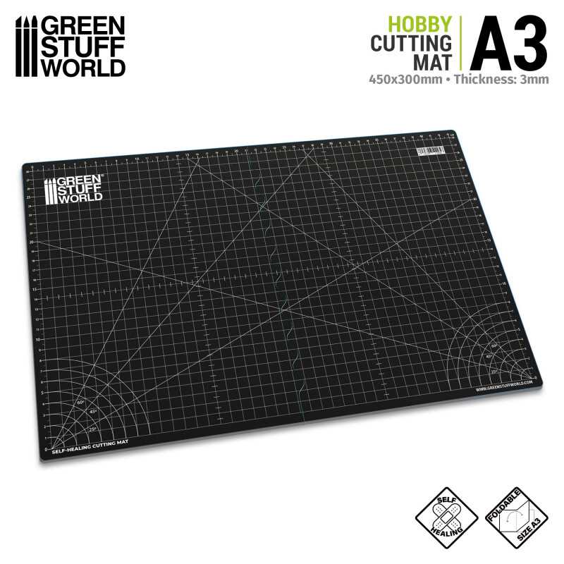 Green Stuff World - Foldable Cutting Mat  A3 - Black