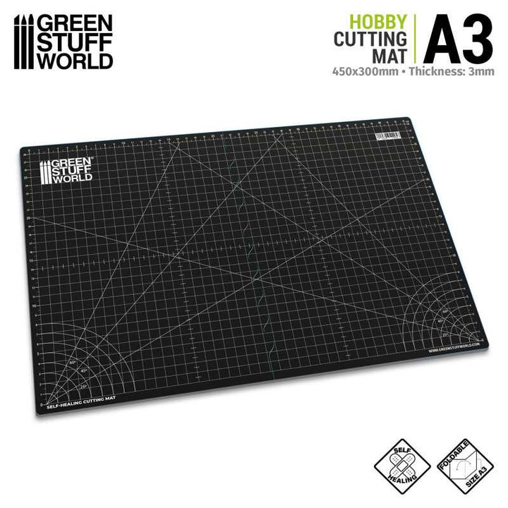 Green Stuff World - Foldable Cutting Mat  A3 - Black