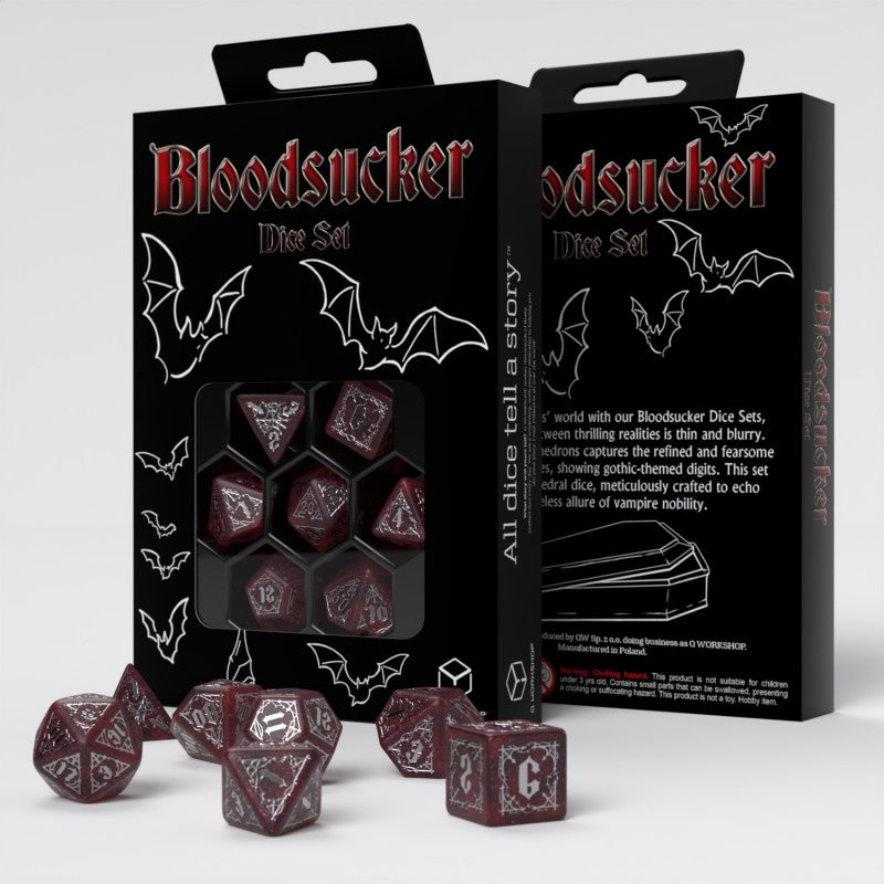 Q Workshop - Dice - RPG Set - Bloodsucker - Scarlet
