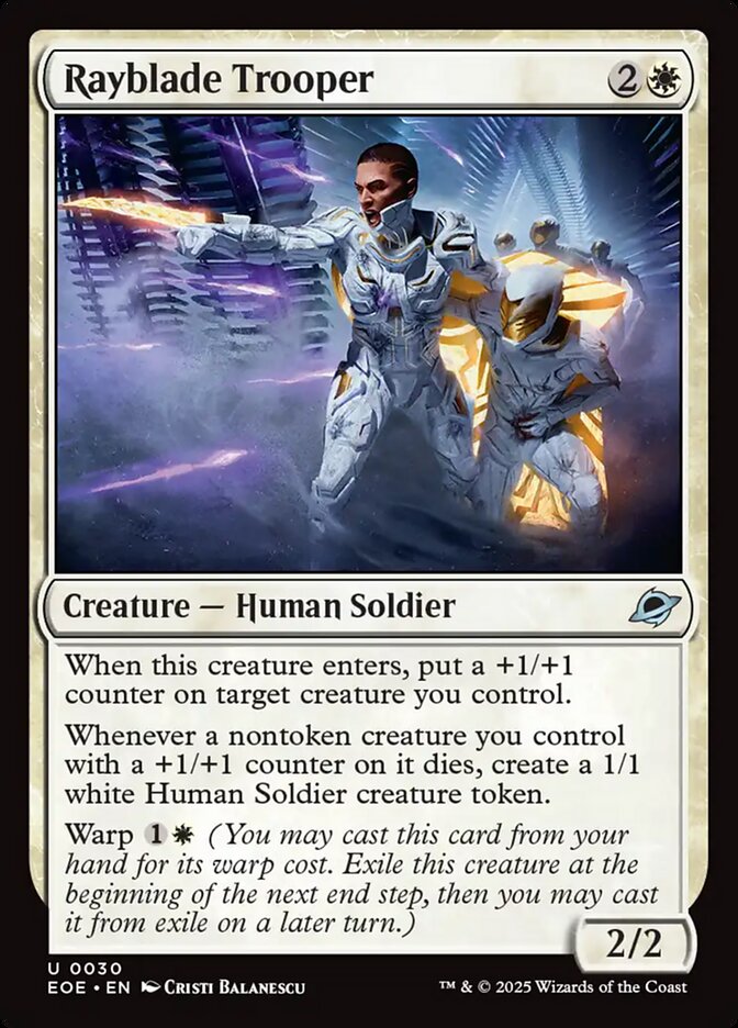 Rayblade Trooper, Edge Of Eternities Card Art