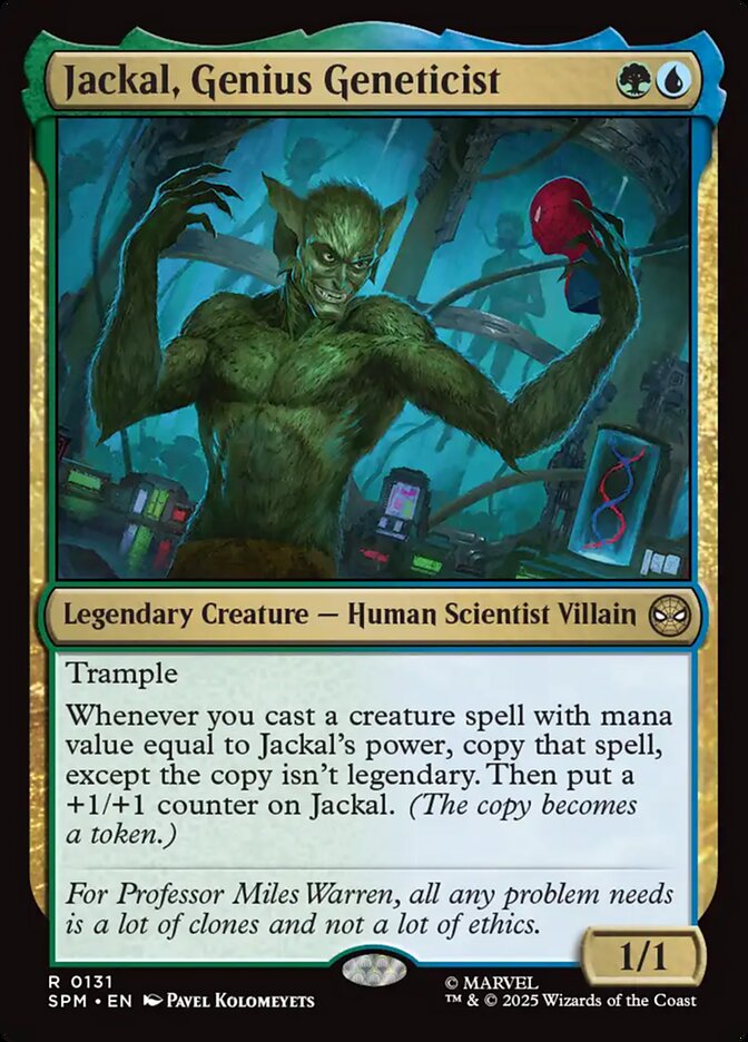 Jackal, Genius Geneticist, Marvel'S Spider-Man Card Art