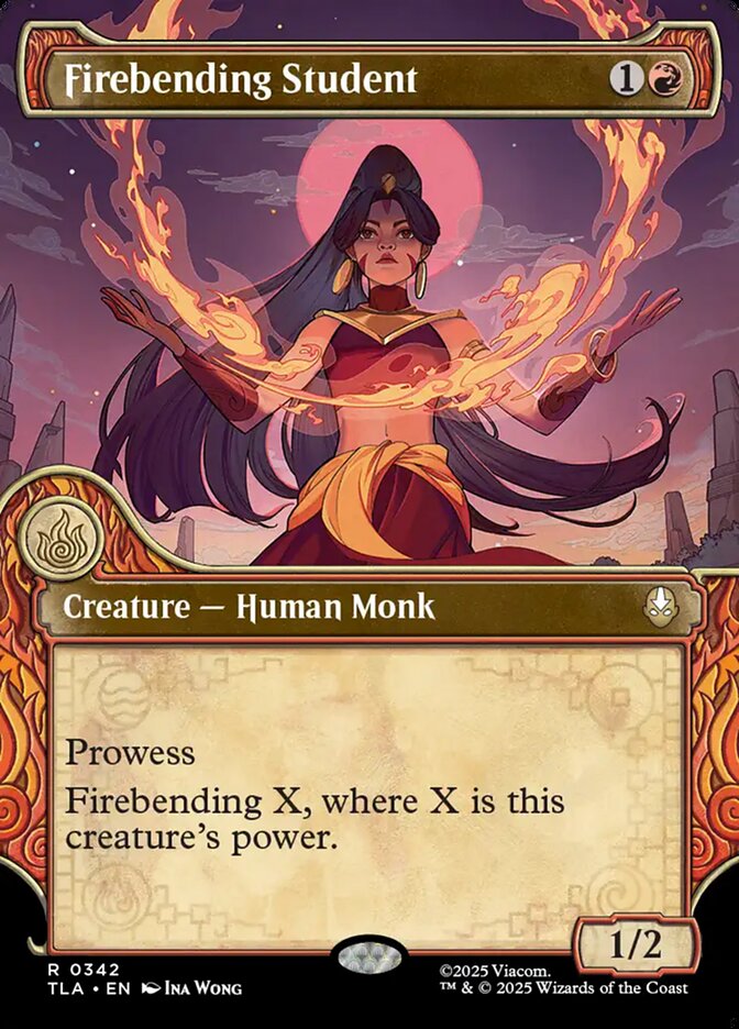 Firebending Student, Avatar: The Last Airbender Card Art