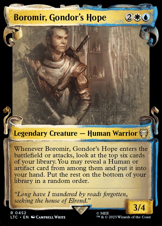 Boromir, Gondor's Hope, Tales Of Middle-Earth Commander Card Art