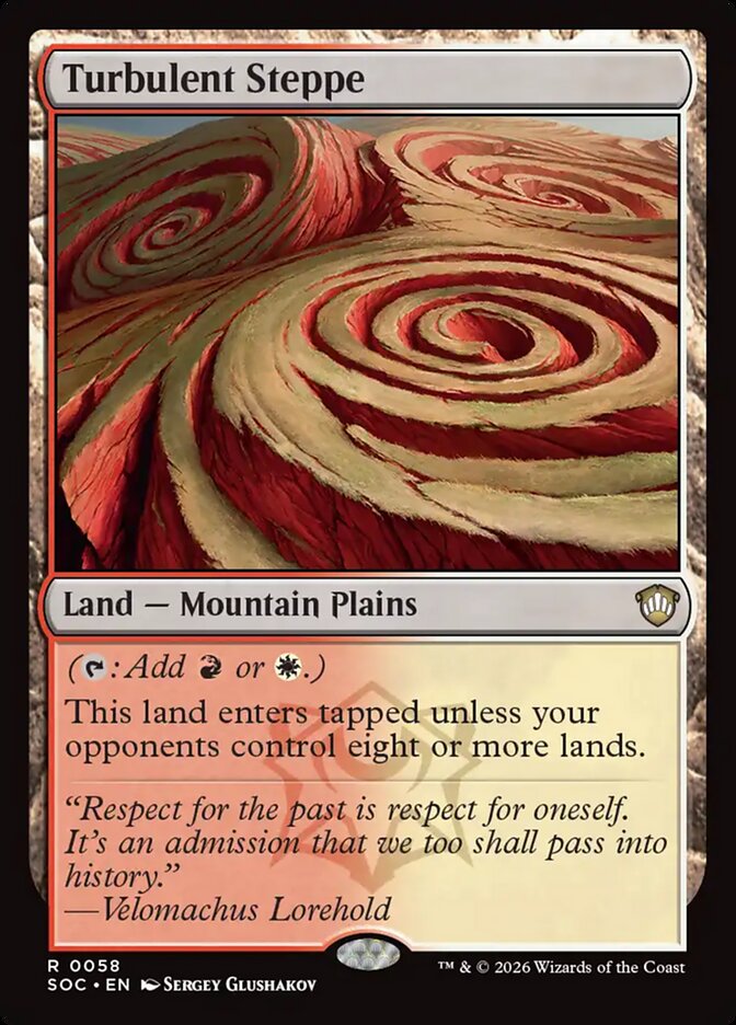 Turbulent Steppe, Secrets Of Strixhaven Commander Card Art