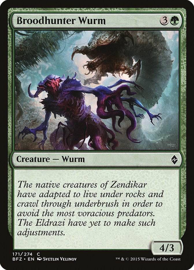 Broodhunter Wurm, Battle for zendikar Card Art