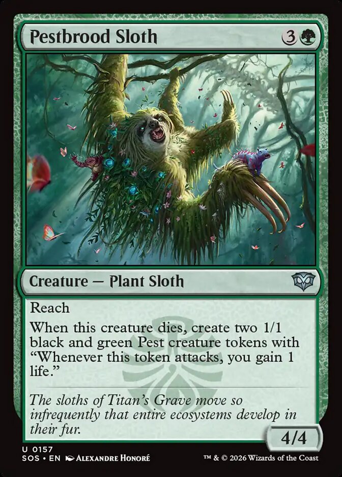 Pestbrood Sloth, Secrets Of Strixhaven Card Art