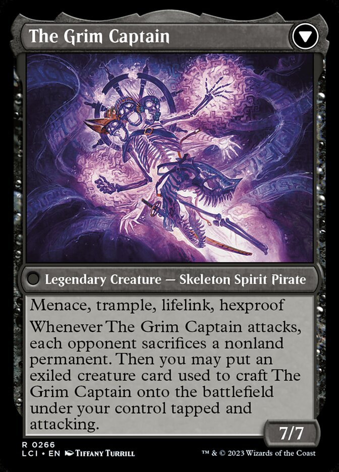 Throne of the Grim Captain // The Grim Captain, The lost caverns of ixalan Card Art