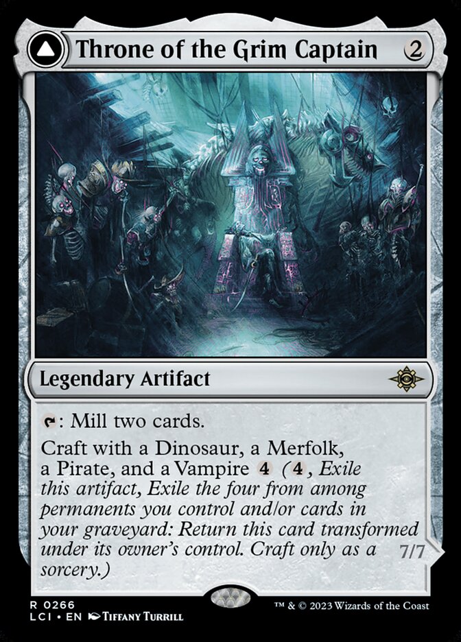 Throne of the Grim Captain // The Grim Captain, The lost caverns of ixalan Card Art