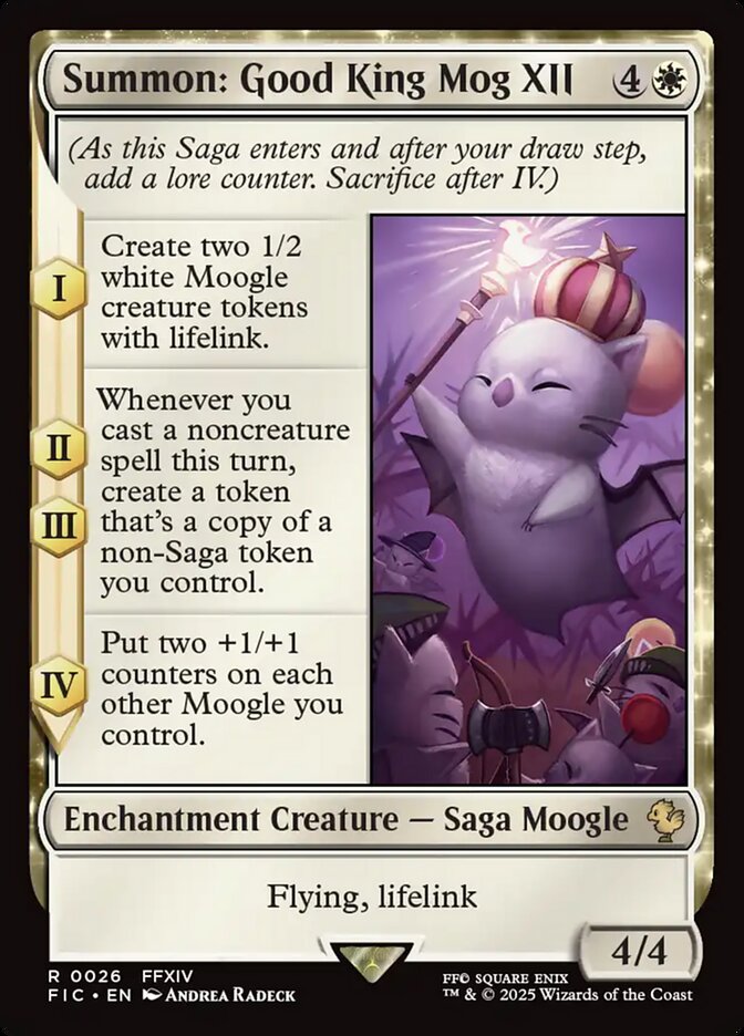 Summon: Good King Mog XII, Final fantasy commander Card Art
