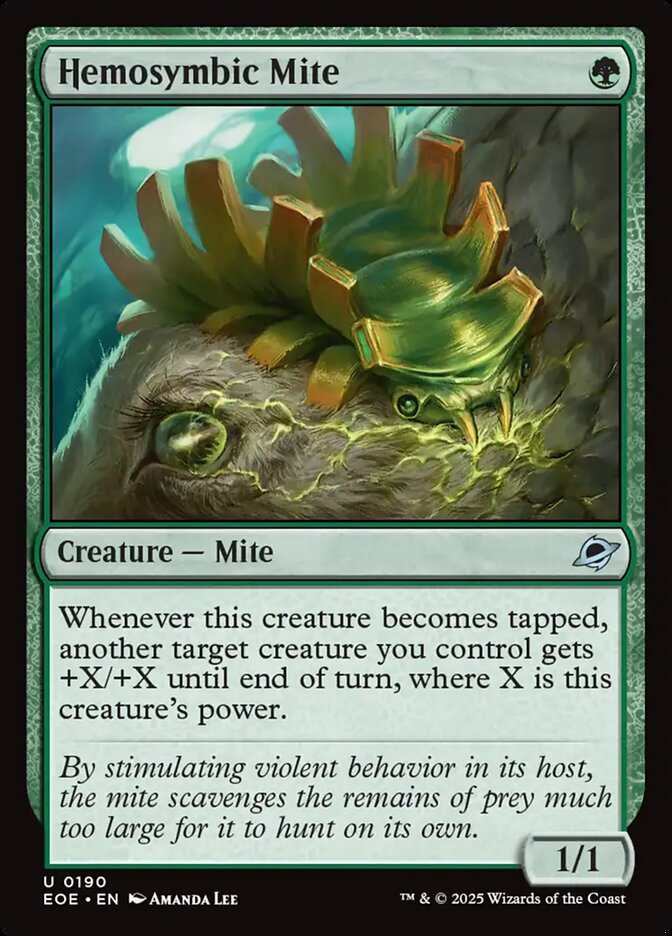 Hemosymbic Mite, Edge of eternities Card Art