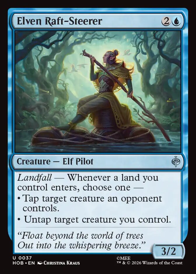 Elven Raft-Steerer, The Hobbit Card Art