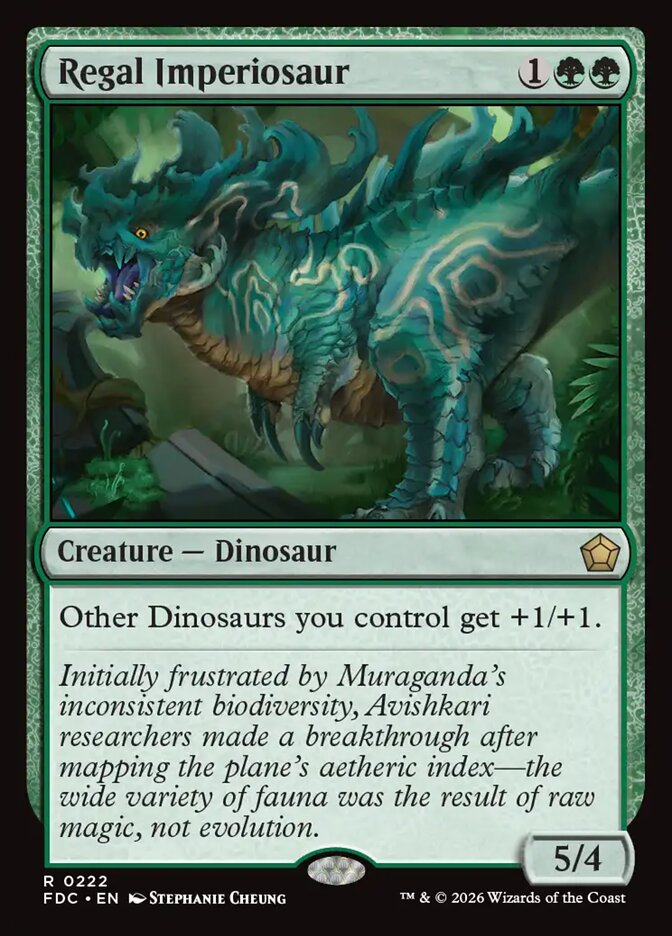Regal Imperiosaur, Foundations Commander Card Art