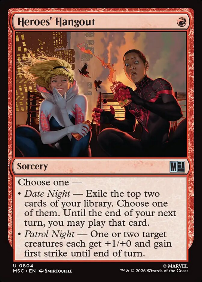Heroes' Hangout, Marvel Super Heroes Commander Card Art