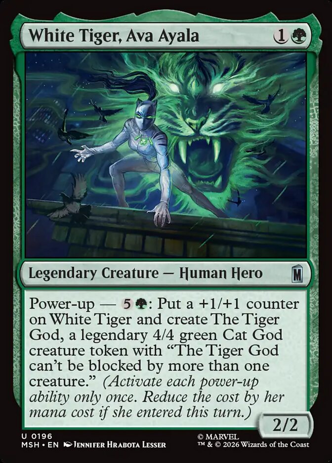 White Tiger, Ava Ayala, Marvel Super Heroes Card Art