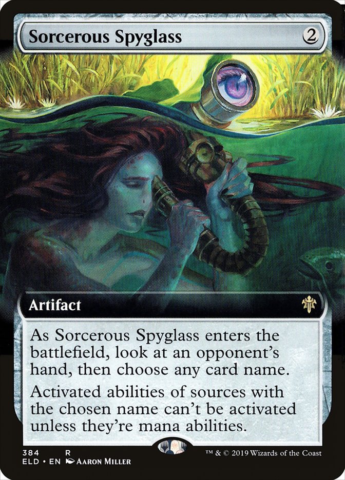 Sorcerous Spyglass, Throne of eldraine Card Art