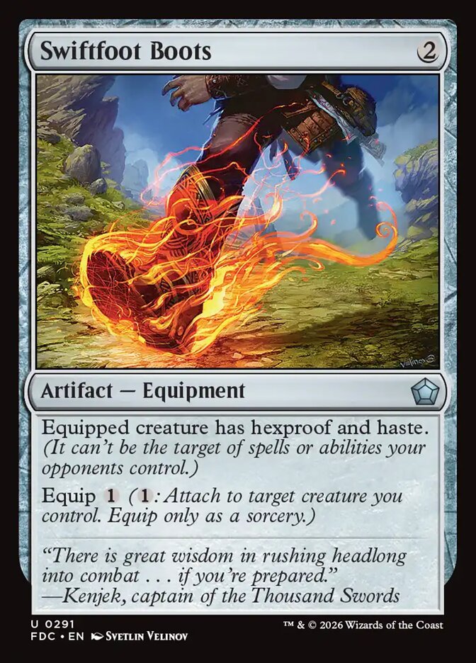Swiftfoot Boots, Foundations Commander Card Art