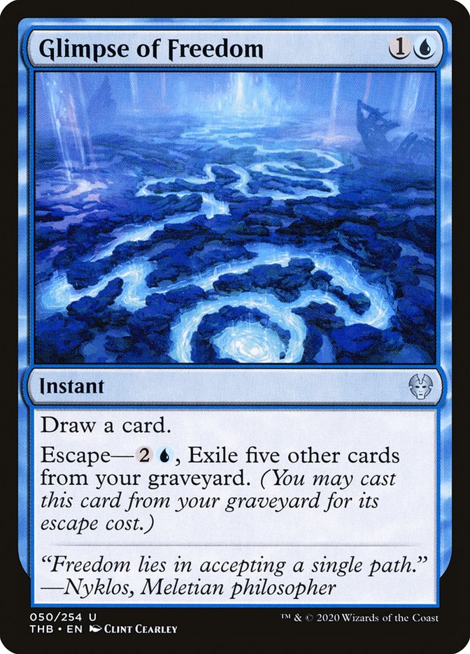 Glimpse of Freedom, Theros beyond death Card Art
