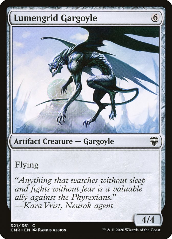 Lumengrid Gargoyle, Commander legends Card Art