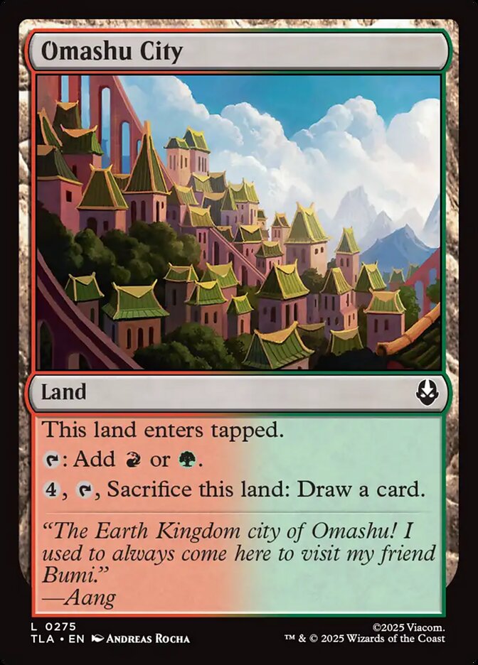 Omashu City, Avatar: The Last Airbender Card Art