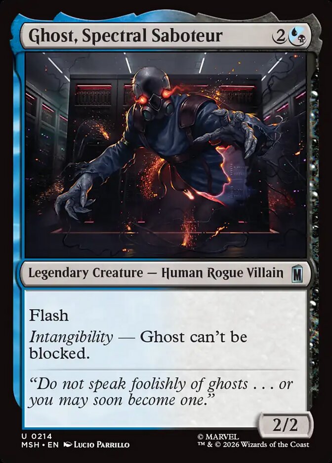 Ghost, Spectral Saboteur, Marvel Super Heroes Card Art