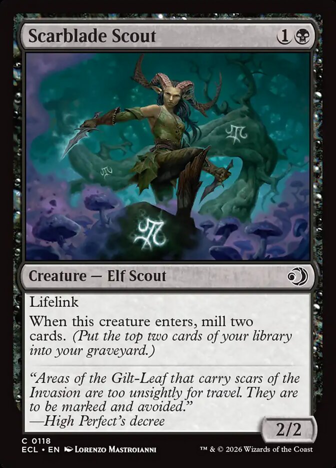 Scarblade Scout, Lorwyn Eclipsed Card Art