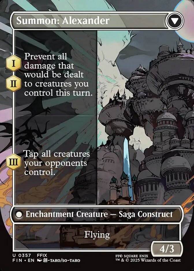Crystal Fragments // Summon: Alexander, Final fantasy Card Art