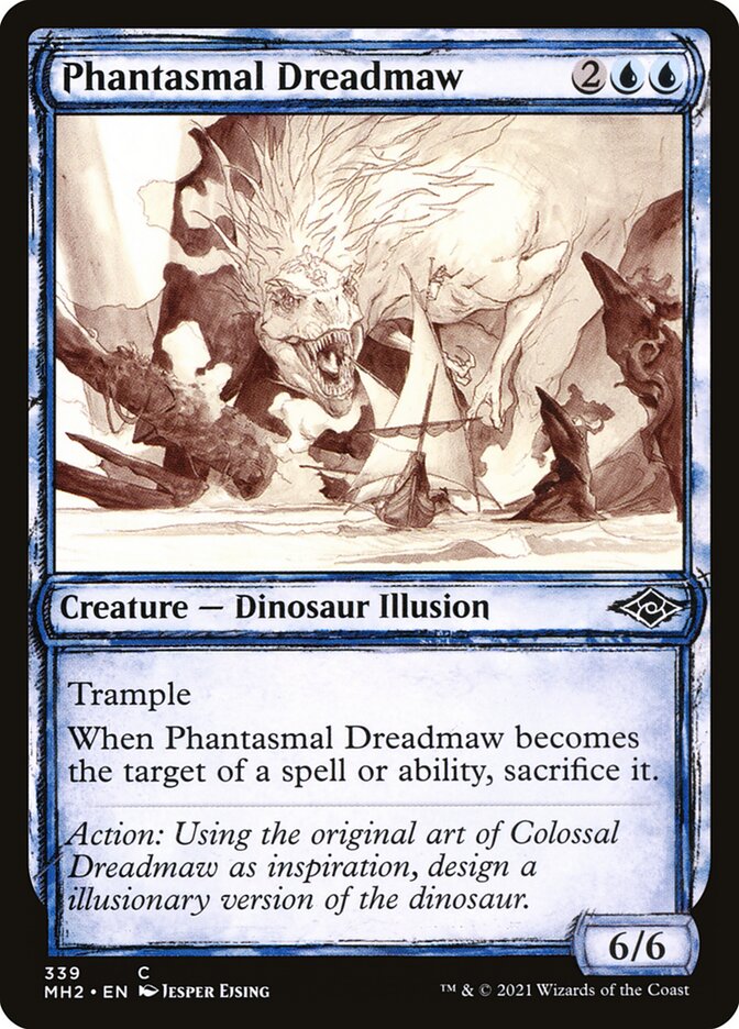 Phantasmal Dreadmaw, Modern horizons 2 Card Art