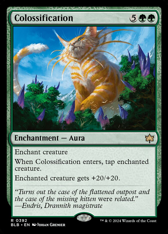 Colossification, Bloomburrow Card Art